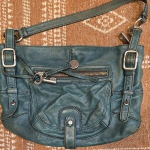 Fossil  DARK TEAL  Bag with Adjustable Straps and Vintage Look